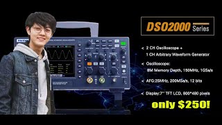 150MHz Digital Storage Oscilloscope Hantek DSO2D15 review [upl. by Hanafee816]