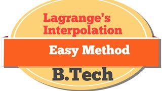 Lagranges Interpolation Formula [upl. by Adam]