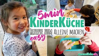 KINDERKÜCHE 👧🏻🍳 Express Rezepte amp Snacks für Kinder  Einfach schnell kochen lernen  mamiblock [upl. by Anirazc257]