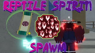 Shindo Life  Reptile Cursed Spirit Spawn and Location  Showcase [upl. by Sidon436]