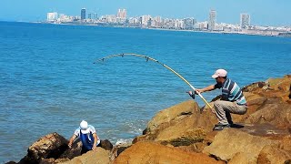 GRAN PESCADO DIO LA SORPRESA DE LA JORNADA SOBRE LAS PIEDRAS [upl. by Isoj]