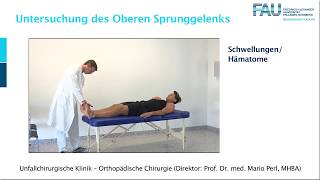 3 Sprunggelenk UCH Ortho Untersuchung FAU [upl. by Valera]