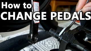 How to change Peloton Bike Pedals  How to Remove bike pedals and install clip in pedals [upl. by Llegna452]