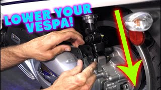 Lowering a Vespa Primavera Sprint amp Liberty 150 iGet [upl. by Eneli]