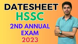 HSSC Datesheet 2nd Annual Exam 2023 [upl. by Siwel]