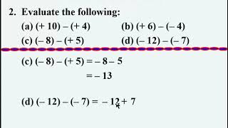 Directed Numbers Addition and Subtraction Lesson 2 [upl. by Tynan287]