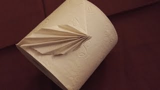 Toilettenpapier falten Origami Fächer [upl. by Kacerek]