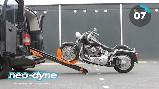 Loading Harley into van using the NeoDyne motorcycle ramp [upl. by Ialokin]