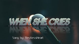 WHEN SHE CRIES KARAOKE VERSION [upl. by Tirrag22]