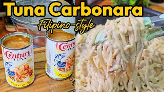 TUNA CARBONARA Filipinostyle RECIPE [upl. by Minoru810]