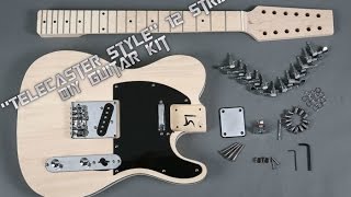 DIY Kit Guitar quotTelecaster Stylequot 12 String with Natural Finish [upl. by Gonick238]