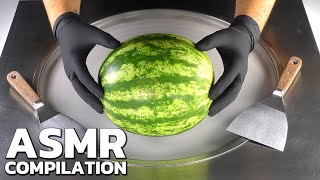 ASMR  Ice Cream Rolls with various Fruits  Strawberry Blueberry Watermelon Papaya and more  4k [upl. by Wong]