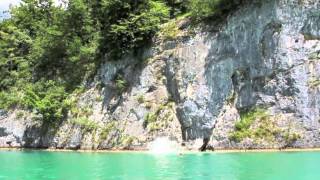 Cliff Jumping at Wolfgangsee Austria  27m 90ft [upl. by Ainslie]