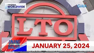 Unang Balita sa Unang Hirit JANUARY 25 2024 HD [upl. by Coray]