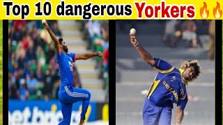 Top 10 best Yorkers in cricket history [upl. by Haliek]