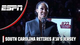 South Carolina retires A’ja Wilson’s No 22 jersey ❤️ [upl. by Eralc]