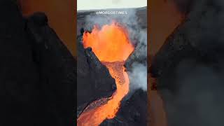 Lava Flow from Explosive Volcano Eruption 🌋 volcano Lava NaturalDisaster LavaFlow shorts [upl. by Feliks]