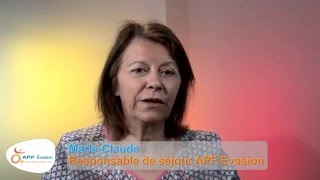 MarieClaude bénévole APF Evasion  quotTout est très naturel même la première fois quot [upl. by Leihcar]