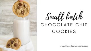 How to make chewy small batch chocolate chip cookies IN LESS THAN 20 MINUTES YIELDS 810 cookies [upl. by Andryc]