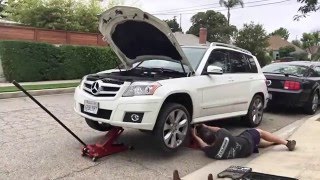 Mercedes GLK headlight bulb replacement [upl. by Cerveny868]