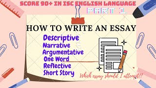 English Essay Writing Paper I  Class 12 ISC Board Exam Composition PART 1SCORE 90 IN ENG LANG [upl. by Kleeman359]