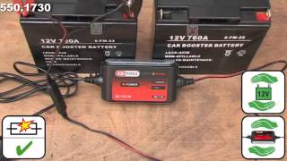 Anwendungsvideo Batterieladegerät 12V2A Batterieladegerät 126V  4A KS Tools 5501730 35 [upl. by Akenat]