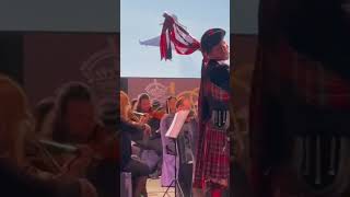 Scottish piper in Italy plays Braveheart theme with orchestra  Pipe major Nick MacVicar  Bagpipe [upl. by Naihr]