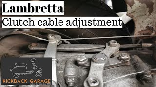 lambretta clutch cable adjustment for dummies [upl. by Eanad]