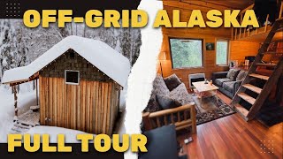 Alaska Cabin  OffGrid Homestead  FULL TOUR [upl. by Olegnad]