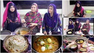 Sehri Main Banaye Lachha paratha amp Cholay Ande Ka Salan Cooking with Shabana [upl. by Lanfri]