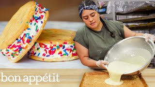 Making 28000 Pastries a Week in a Small Brooklyn Bakery  On The Line  Bon Appétit [upl. by Aerdnna871]