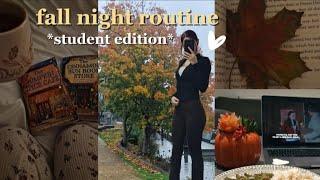 FALL NIGHT ROUTINE as a uni student 🍂  a chat on discipline  current favourites [upl. by Gardol544]