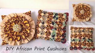 Beautiful Creative Home Cushion tutorial  DIY African Print 2020 [upl. by Zoara]