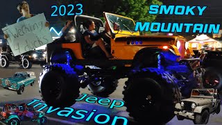 2023 Smoky Mountain Jeep Invasion  On the Strip  Pigeon Forge Tennessee [upl. by Yseulte]