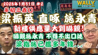 梁振英直接啄施永青！施永青都覺樓市供應量大誇張，為咗唱好樓市，竟然話政府未來樓市供應10萬計，係誇大。施已經賺咗唔少錢，唔好咁啦！ [upl. by Leis]