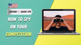 How to find previous Government Contract Awards  Spy on your Competition GovCon QuickTips [upl. by Jobe314]