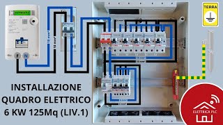 17 INSTALLAZIONE QUADRO ELETTRICO 6KW 125Mq LIV1 [upl. by Adnana]