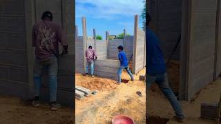 This is how readymade concrete RCC boundary wall room is made by laborreadymadeboundarywall [upl. by Waring]