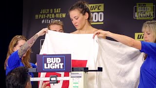 UFC 200 WeighIns Miesha Tates Tense Moment [upl. by Otineb]