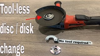 Tool less disc change  Must have angle grinder attachment HACK [upl. by Sanfo]