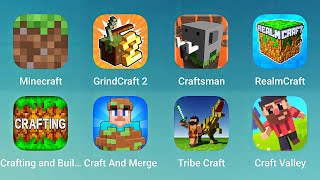 Minecraft GrindCraft 2 Craftsman Realmcraft Crafting and Building Craft and Merge Tribe Craft [upl. by Negam]