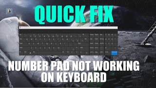 Quick Fix for Number Pad Not Working On Keyboard for Windows [upl. by Nerag]