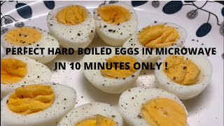 how to boil eggs in microwave oven HOW TO COOK PERFECT HARD BOILED EGGS IN MICROWAVE  10 MINUTES [upl. by Persons82]