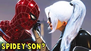 Black Cat Confesses To SpiderMan the Truth about Her Son The Heist DLC Black Cat  SpiderMan PS4 [upl. by Kall33]