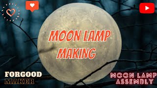 Touch control moon lamp making  How moon lamp LED assembled  Moon lamp assembly  3D printing [upl. by Omolhs]