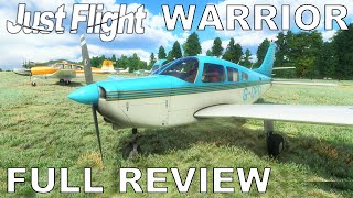 Just Flight PA28 Warrior II  Full Flight Review  Burning Blue Design  Microsoft Flight Simulator [upl. by Stedmann]