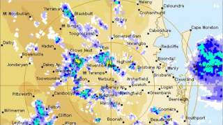 Toowoomba RADAR of deluge that caused severe flash flood January 2011 [upl. by Laise219]