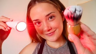 ASMR MENS SHAVE WASH amp CUT Roleplay Red Light Therapy Oil Temple Massage [upl. by Riatsala291]