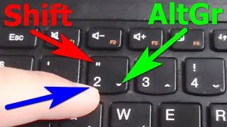 How to type Additional Symbols Lenovo B5130 laptop AltGr [upl. by Japha]