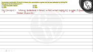 Incomplete combustion of petrol or diesel oil in automobile engines [upl. by Aneel121]